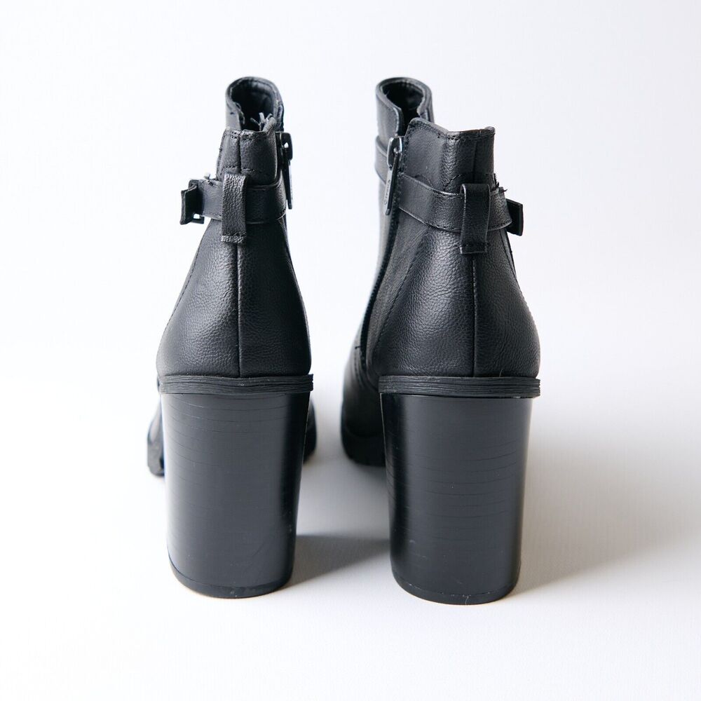 Circus By Sam Edelman Deacon Black Ankle Bootie Sz 10M High Heel Lug Heel New - Picture 6 of 9
